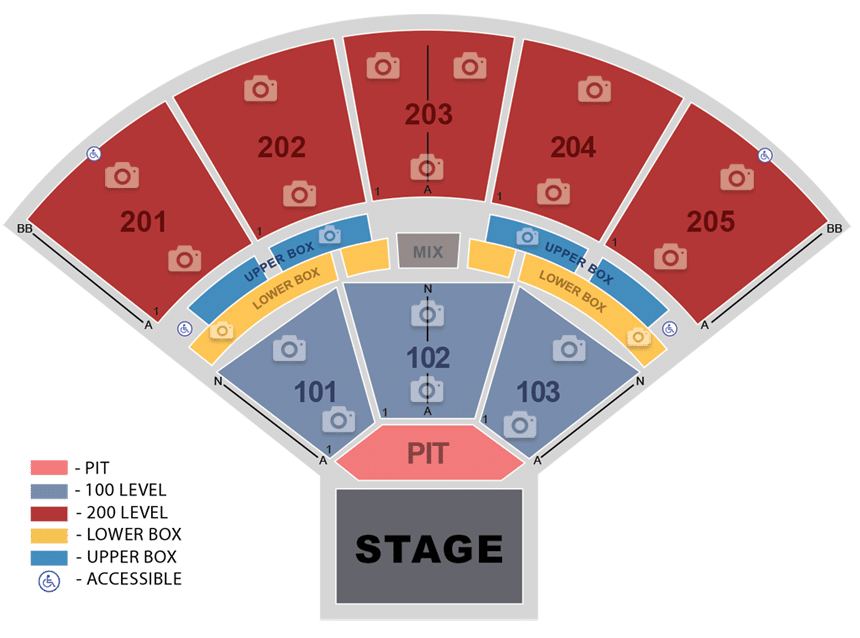 Five Point Amphitheater Seating Chart